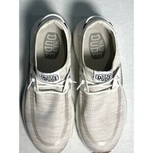 Hey Dude Mens Sirocco White Slip on Sneakers Size 10